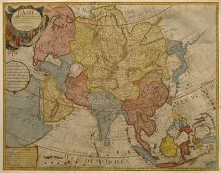 Aasian kartta, julkaistu Pariisissa vuonna 1700